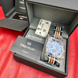 Tag Heuer Formula 1 Quartz Chronograph Blue Dial Two Tone NATO Strap Watch for Men - CAZ1010.FC8196