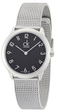 Calvin Klein K3M52151 Minimal Quartz Women's Watch – Black Dial & Silver Mesh Bracelet