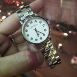 Marc Jacobs Baker Dexter White Dial Silver Steel Strap Watch for Women - MBM3423