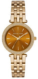 Michael Kors MK3408 Darci Women's Watch – Amber Dial & Gold Steel Bracelet