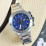 Tissot T141.417.11.041.00 T-Race Chronograph Men's Watch – Blue Dial & Silver Steel Strap