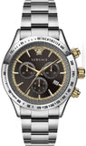 Versace VEV700419 Classic Chronograph Quartz Men's Watch – Black Dial & Silver Steel Strap