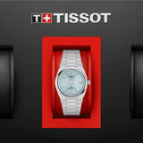 Tissot T137.207.11.351.00 PRX Powermatic 80 Men's Watch – Ice Blue Dial & Silver Steel Strap
