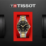 Tissot T120.410.22.051.00 Seastar 1000 Men’s Watch – Black Dial & Two-Tone Stainless Steel Bracelet