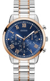 Guess W0379G7 Horizon Men's Watch – Blue Dial & Two-Tone Steel Strap with Chronograph