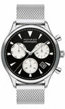 Movado 3650097 Heritage Calendoplan Chronograph Quartz Men's Watch – Black Dial & Silver Mesh Strap