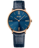 Hugo Boss 1513371 Jackson Quartz Men's Watch – Blue Dial & Black Leather Strap