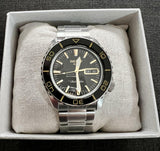 Seiko 5 Sport SRPK99K1 SKX Series Automatic Men's Watch – Black Dial & Silver Steel Bracelet