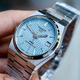 Tissot T137.207.11.351.00 PRX Powermatic 80 Men's Watch – Ice Blue Dial & Silver Steel Strap