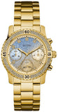 Guess W0774L2 Confetti Diamonds Women's Watch – Gold Dial & Gold Steel Strap