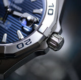 Tag Heuer Aquaracer Automatic Men's Watch WBD2112.BA0928 – Blue Dial with Silver Steel Strap