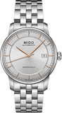 Mido M7600.4.10.1 Baroncelli III Automatic Women's Watch – Silver Dial & Silver Steel Strap