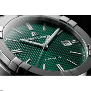 Maurice Lacroix Aikon Automatic Green Dial Silver Steel Strap Watch for Men - AI1807-SS002-630-1