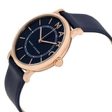 Marc Jacobs Roxy Navy Blue Dial Navy Blue Leather Strap Watch for Women - MJ1539