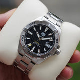Tag Heuer Aquaracer Automatic Calibre 5 Men's Watch WBD2110.BA0928 – Black Dial with Silver Steel Strap