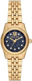 Michael Kors MK4802 Lexington Three-Hand Women's Watch – Blue Dial & Gold Steel Bracelet
