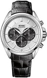 Hugo Boss HB1512880 Casual Chronograph Men's Watch – Silver Dial & Black Leather Strap