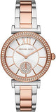 Michael Kors MK4616 Abbey Three-Hand Women's Watch – White Dial & Two-Tone Steel Bracelet