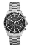 Guess W0170G1 Chaser Chronograph Quartz Men's Watch – Black Dial & Silver Steel Bracelet