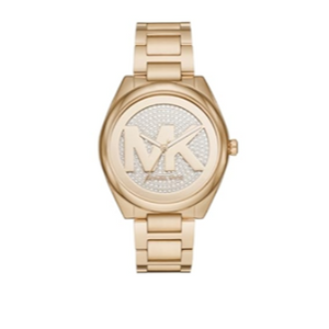 Michael Kors Janelle Gold Dial Gold Steel Strap Watch For Women - MK7086