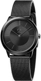 Calvin Klein K3M224B1 Minimal Men's Watch – Black Dial & Black Mesh Strap