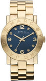 Marc Jacobs MBM3166 Amy Quartz Women’s Watch – Blue Dial & Gold Steel Strap