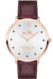 Coach Slim Easton 14502694 Women's Watch – Silver Dial with Brown Leather Strap