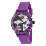 Marc Jacobs Marc White Dial Purple Silicone Strap Watch for Women - MBM5514