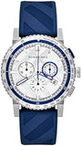 Burberry BU9808 The City Sport Chronograph Men's Watch – White Dial & Blue Rubber Strap