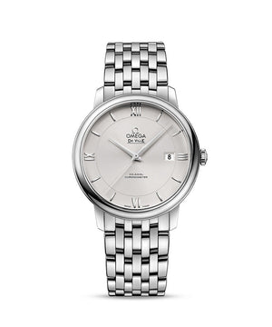 Omega De Ville Prestige Co-Axial Silver Dial Silver Steel Strap Watch for Men - 424.10.40.20.02.003