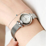 Gucci Diamantissima Diamonds Mother of Pearl Dial Silver Mesh Bracelet Watch for Women - YA141512