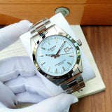 Tissot T127.407.11.351.00 Gentleman Powermatic 80 Silicium Men's Watch – Ice Blue Dial & Silver Steel Strap