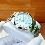 Tissot T127.407.11.351.00 Gentleman Powermatic 80 Silicium Men's Watch – Ice Blue Dial & Silver Steel Strap