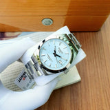 Tissot T127.407.11.351.00 Gentleman Powermatic 80 Silicium Men's Watch – Ice Blue Dial & Silver Steel Strap