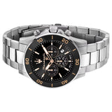Maserati Competizione Chronograph Black Dial Silver Steel Strap Watch For Men - R8873600003