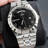 Tudor M28600-0003 Royal Automatic Men's Watch – Black Dial & Silver Steel Strap