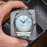 Tissot T137.207.11.351.00 PRX Powermatic 80 Men's Watch – Ice Blue Dial & Silver Steel Strap
