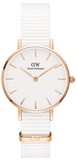 Daniel Wellington DW00100313 Classic Petite Dover Women’s Watch – White Dial with White Nylon Strap