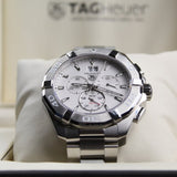 Tag Heuer Aquaracer 43mm White Dial Steel Strap Watch for Men - CAY1111.BA0927