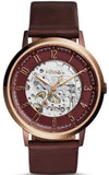 Fossil ME3137 Vintage Muse Automatic Skeleton Women’s Watch – Maroon Dial & Maroon Leather Strap