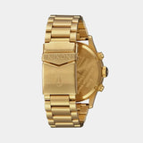 Nixon Sentry Chrono Black Dial Gold Steel Strap Watch for Men - A386-510