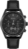 Hugo Boss 1513880 Champion Men's Watch – Black Dial & Black Leather Strap
