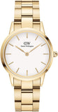 Daniel Wellington DW00100343 Iconic Link Men's Watch – White Dial & Gold Steel Strap