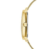 Guess Iconic Diamonds Gold Dial Gold Mesh Bracelet Watch For Women - GW0477L2