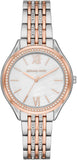 Michael Kors MK7077 Mindy Three-Hand Quartz Women's Watch – White Dial & Two-Tone Steel Strap