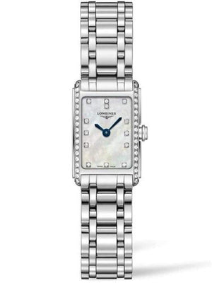 Longines Dolcevita Diamonds Mother of Pearl Dial Silver Steel Strap Watch for Women - L5.258.0.87.6