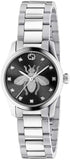 Gucci YA1265024 G Timeless Quartz Women's Watch – Diamond Black Dial & Silver Steel Bracelet