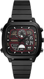 Fossil FS5891 Retro Analog-Digital Men’s Watch – Black Dial with Black Stainless Steel Strap