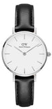 Daniel Wellington DW00100242 Classic Petite Sheffield Women’s Watch – White Dial with Black Leather Strap