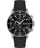 Hugo Boss 1513912 Admiral Men's Watch – Black Dial & Black Silicone Strap